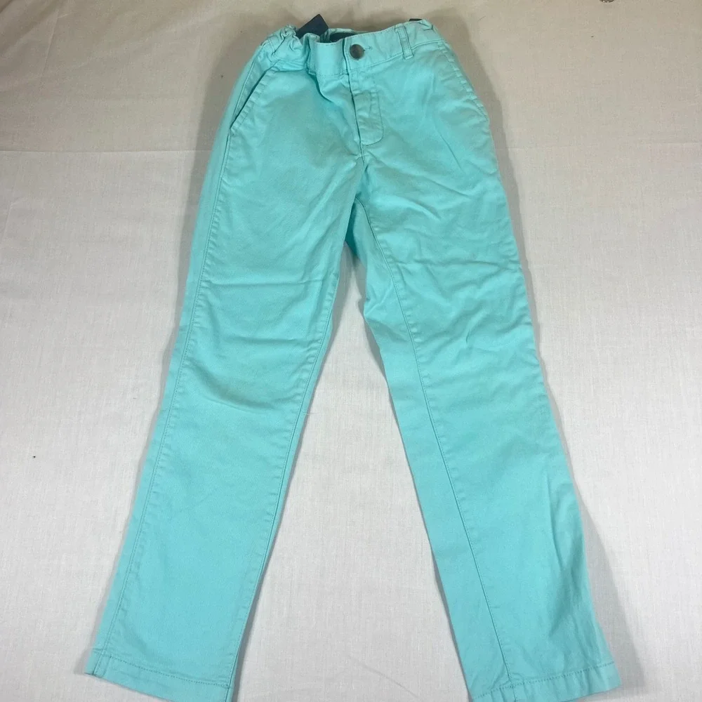 The Children's Place Boys Turquoise Chino Pants Aqua Straight Leg Size 8
